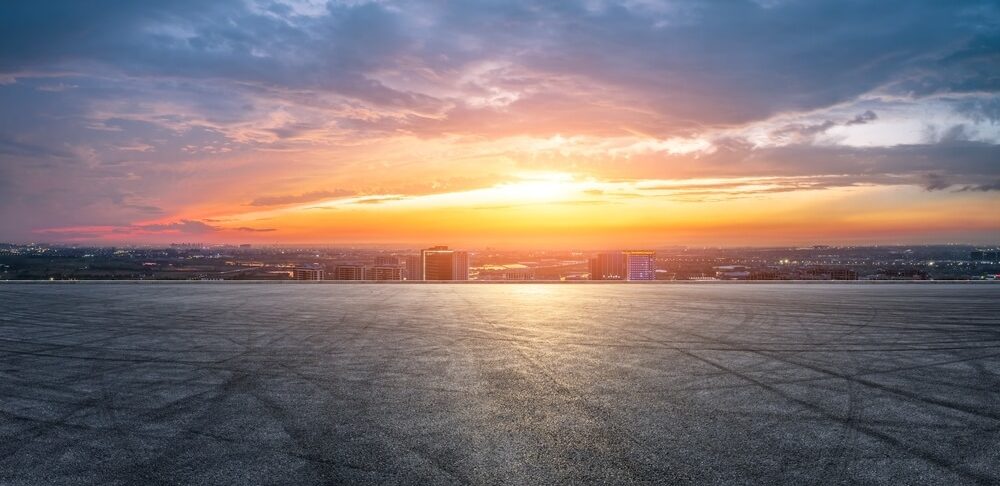 sun and heat on asphalt